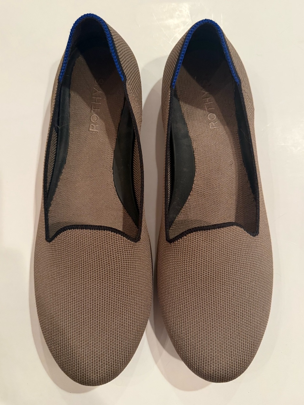 Rothy’s The Lounge Loafer | Sparrow | Taupe Knit Flats | Size 10 | EUC